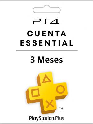 PSN PLUS ESSENTIAL 3 MESES CUENTA PRINCIPAL PS4